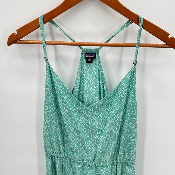 PATAGONIA Lost Wildflower Dress Sunburst Crux Beryl Green Dress // M - Picture 5 of 13